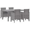 vidaXL Kert &eacute;tkező szett 5 pcs Vil&aacute;gossz&uuml;rke Polt rattan