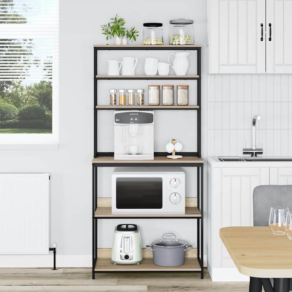 vidaXL Konyhai polc Sonoma t&ouml;lgy 80 x 40 x 168 cm Faanyag