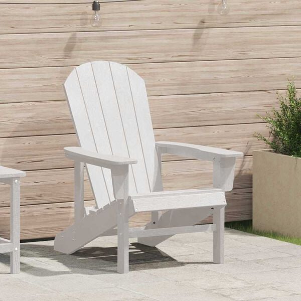 vidaXL Adirondack sz&eacute;k Feh&eacute;r 82 x 74 x 92 cm HDPE