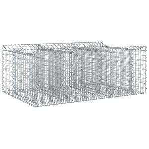 vidaXL Gabion emelt &aacute;gy Ez&uuml;st 150 x 100 x 60 cm Horganyzott ac&eacute;l
