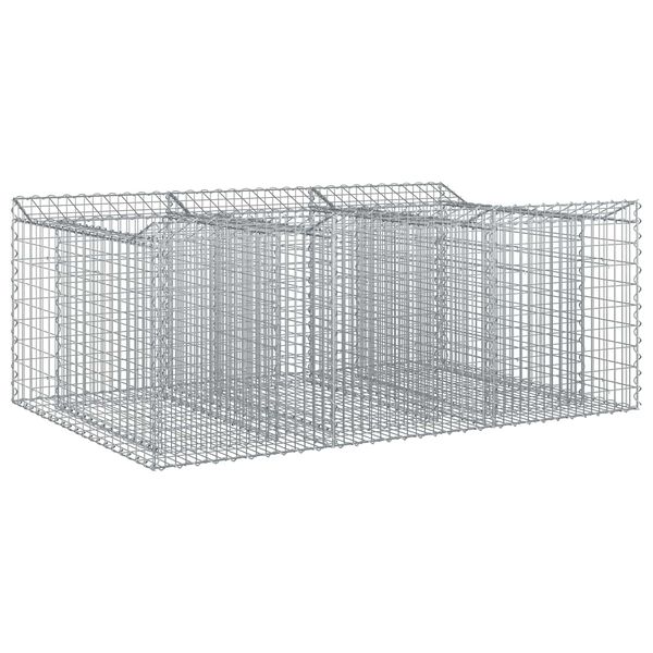 vidaXL Gabion emelt &aacute;gy Ez&uuml;st 150 x 100 x 60 cm Horganyzott ac&eacute;l