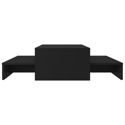 vidaXL fekete forgácslap rakásolható dohányzóasztalszett 60x60x30 cm