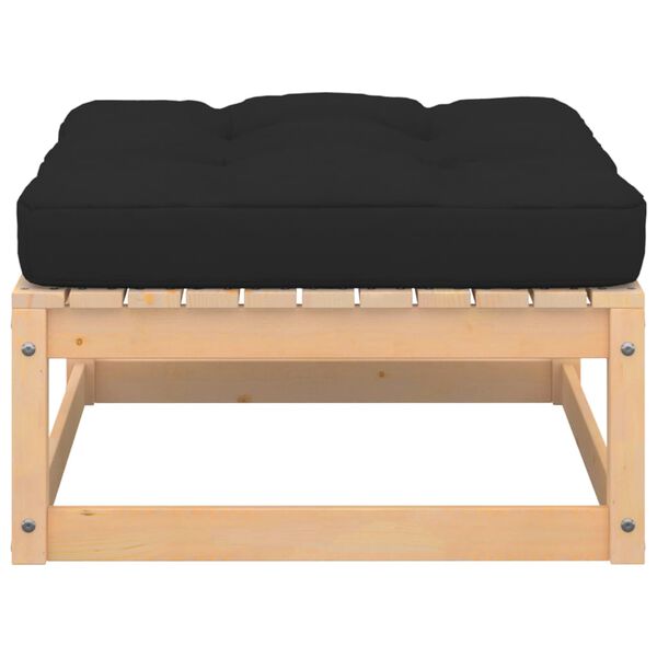 vidaXL 3 r&eacute;szes t&ouml;m&ouml;r fenyőfa kerti &uuml;lőgarnit&uacute;ra p&aacute;rn&aacute;val