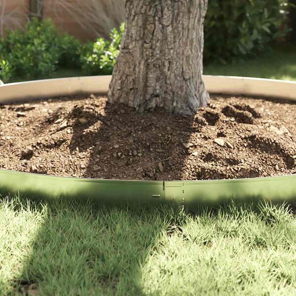 vidaxl Fűszegélyezés 10 pcs Szürke 14 x 100 cm Acél