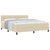 vidaXL Boxspring &aacute;gy matraccal matracmal Kr&eacute;m 180 x 200 cm sz&ouml;vet