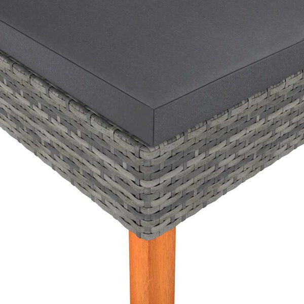 vidaXL polyrattan &eacute;s t&ouml;m&ouml;r eukaliptuszfa l&aacute;bzs&aacute;moly