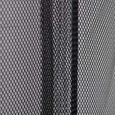 5 Darab Szúnyogháló Függönny 220 x 100 cm Fekete Poliészter