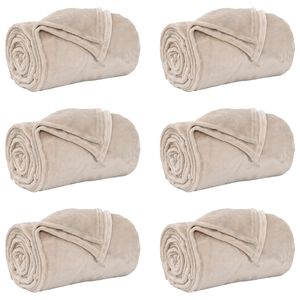 vidaXL Takar&oacute;k 6 db B&eacute;zs 130 x 150 cm 2.98 kg Gyapj&uacute;