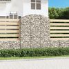 vidaXL &iacute;ves horganyzott vas gabion kos&aacute;r 150x30x180/200 cm