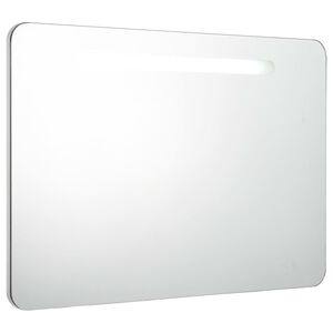 vidaXL t&uuml;kr&ouml;s f&uuml;rdőszobaszekr&eacute;ny LED vil&aacute;g&iacute;t&aacute;ssal 80 x 9,5 x 55 cm