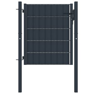 vidaXL antracit PVC &eacute;s ac&eacute;l ker&iacute;t&eacute;skapu 100 x 100 cm