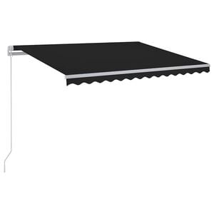 vidaXL antracitsz&uuml;rke k&eacute;zzel kih&uacute;zhat&oacute; LED-es napellenző 300 x 250 cm