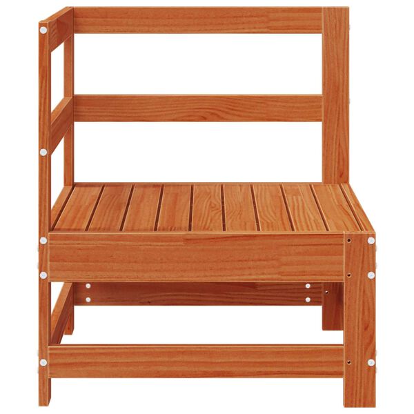 vidaXL Kerti Sarokkanap&eacute; T&ouml;m&ouml;r fenyő Viaszbarna 62 x 62 x 70,5 cm