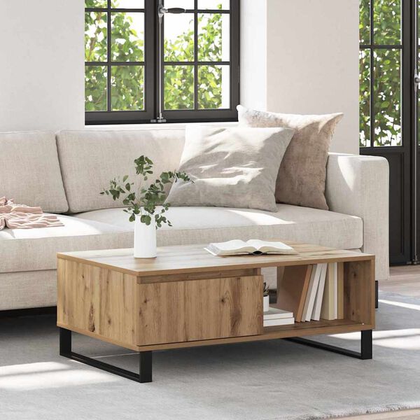 vidaXL Doh&aacute;nyz&oacute;asztal Artisan t&ouml;lgy 90 x 60 x 35 cm Faanyag