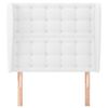 vidaXL fehér műbőr fejtámla szárnyakkal 103x23x118/128 cm