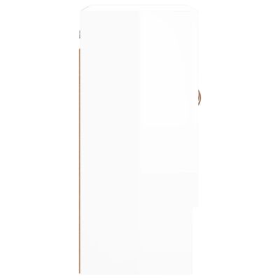 vidaXL magasfényű fehér szerelt fa faliszekrény 60 x 31 x 70 cm