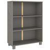 vidaXL HAMAR vil&aacute;gossz&uuml;rke t&ouml;m&ouml;r fenyőfa k&ouml;nyvszekr&eacute;ny 85x35x112 cm