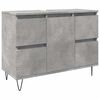 vidaXL betonsz&uuml;rke szerelt fa f&uuml;rdőszobaszekr&eacute;ny 80 x 33 x 60 cm