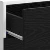 vidaXL Konyhai als&oacute; szekr&eacute;ny Fekete t&ouml;lgy 40 x 46 x 81,5 cm Faanyag