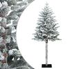 vidaXL Műanyag Hajtogat&oacute;s Kar&aacute;csonyfa 120 cm PVC &eacute;s f&eacute;m Z&ouml;ld &eacute;s feh&eacute;r