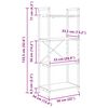 vidaXL K&ouml;nyvespolc F&uuml;st&ouml;lt t&ouml;lgy 56 x 34 x 133,5 cm Faanyag