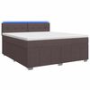 vidaXL Boxspring &aacute;gy matraccal S&ouml;t&eacute;t Barna 180 x 200 cm Sz&ouml;vet