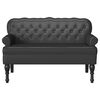 vidaXL Chesterfield Pad Fekete 119.5 x 64.5 x 75 cm Műbőr