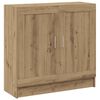 vidaXL k&eacute;zműves t&ouml;lgy sz&iacute;nű szerelt fa k&ouml;nyvszekr&eacute;ny 82,5x30,5x80 cm