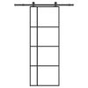 vidaXL ESG &uuml;veg &eacute;s alum&iacute;nium tol&oacute;ajt&oacute; f&eacute;mszerelv&eacute;ny-szettel 76x205 cm