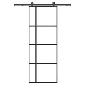 vidaXL ESG &uuml;veg &eacute;s alum&iacute;nium tol&oacute;ajt&oacute; f&eacute;mszerelv&eacute;ny-szettel 76x205 cm