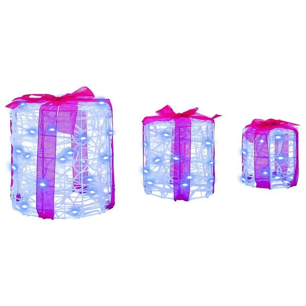 vidaXL Aj&aacute;nd&eacute;kt&aacute;ska D&iacute;sz&iacute;t&eacute;s 3 pcs K&eacute;k 20 x 20 x 21 cm Akril