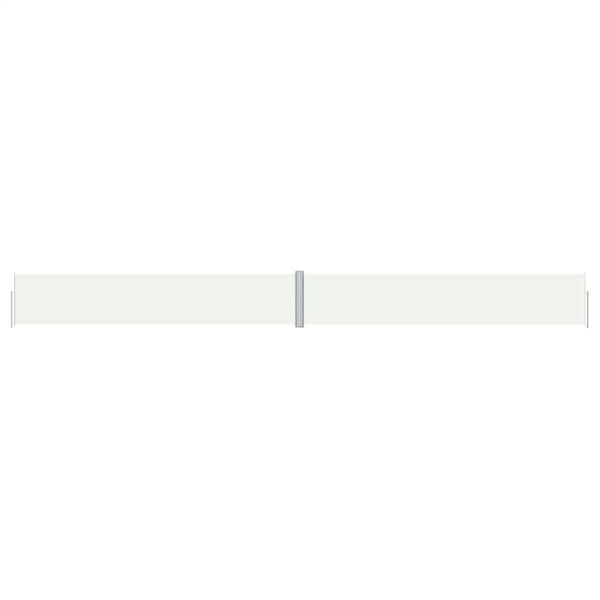 vidaXL krémszínű behúzható oldalsó napellenző 117 x 1200 cm