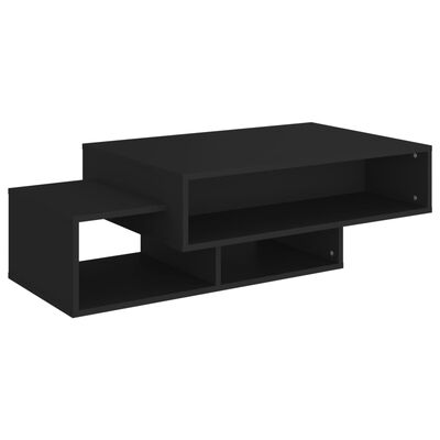 vidaXL fekete forgácslap dohányzóasztal 105 x 55 x 32 cm