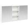 vidaXL F&uuml;rdőszobai Szekr&eacute;ny Szett 3 db Feh&eacute;r 140 x 14,5 x 70 cm