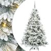 vidaXL Mű kar&aacute;csonyfa 300 LED-del &aacute;llv&aacute;nnyal Feh&eacute;r 180 cm PE &eacute;s PVC