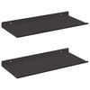 vidaXL Falpolc polcokkal t&aacute;rol&oacute;val 2 pcs Fekete 40 x 17,5 x 2,5 cm