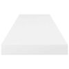 vidaXL 2 db magasf&eacute;nyű feh&eacute;r MDF lebegő fali polc 80 x 23,5 x 3,8 cm