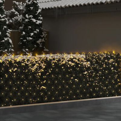 vidaXL kültéri hálós meleg fehér karácsonyi világítás 204 LED 3 x 2 m