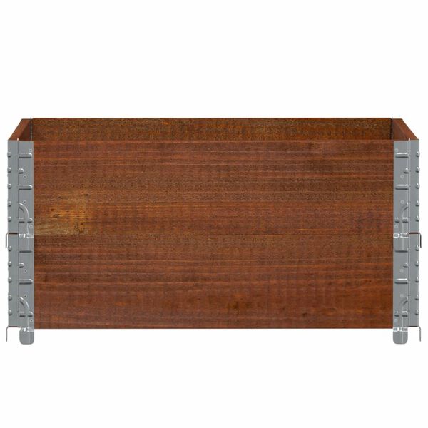 vidaXL 2 db barna tömör fenyőfa raklapmagasító 80 x 60 cm