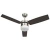vidaXL s&ouml;t&eacute;tbarna mennyezeti ventil&aacute;tor l&aacute;mp&aacute;val/t&aacute;vir&aacute;ny&iacute;t&oacute;val 108 cm