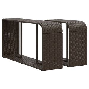 vidaXL 2 db barna polyrattan tárolópolc