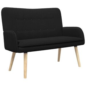 vidaXL K&eacute;t&uuml;l&eacute;ses Kanap&eacute; Fekete 115 x 61 x 87 cm Boucl&eacute;