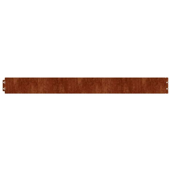 vidaXL 50 db rugalmas corten ac&eacute;l gyepszeg&eacute;ly 10 x 103 cm
