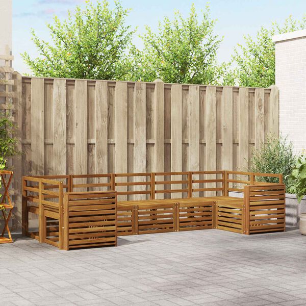 vidaXL &Uuml;lőgarnit&uacute;r&aacute;k 7 pcs Term&eacute;szetes T&ouml;m&ouml;r Ak&aacute;cfa