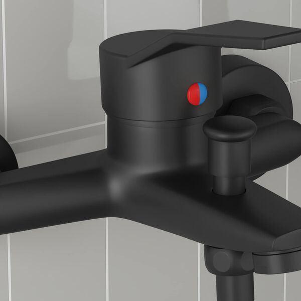 vidaXL Zuhany Keverő Csap Fekete G 1 / 2 h&uuml;velyk