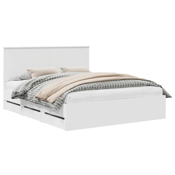 vidaXL &Aacute;gykeret fejt&aacute;ml&aacute;val fi&oacute;kkal Feh&eacute;r 160 x 200 cm M&eacute;rn&ouml;ki Fa