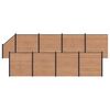 vidaXL Ker&iacute;t&eacute;s K&eacute;szlet 9 db 1484 x 186 cm WPC &eacute;s Alum&iacute;nium Barna