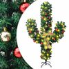 vidaXL z&ouml;ld PVC kar&aacute;csonyi kaktusz &aacute;llv&aacute;nnyal &eacute;s LED-del 180 cm