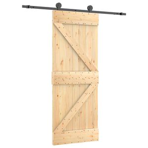 vidaXL Cs&uacute;sz&oacute; ajt&oacute; 85 x 210 cm Szil&aacute;rd Fenyőfa (Nem Kezelt)