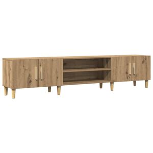 vidaXL k&eacute;zműves t&ouml;lgy sz&iacute;nű szerelt fa TV-szekr&eacute;ny 180 x 31,5 x 40 cm